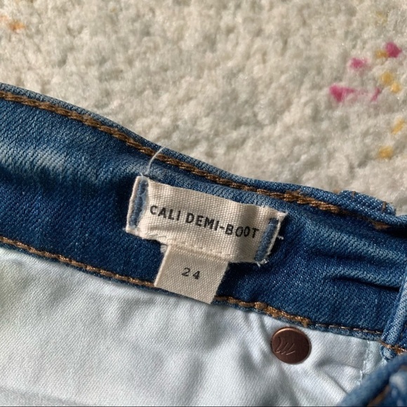Madewell Cali Demi-Boot Jeans in Bronson Wash: Button-Front Edition sz 24 - Picture 5 of 6